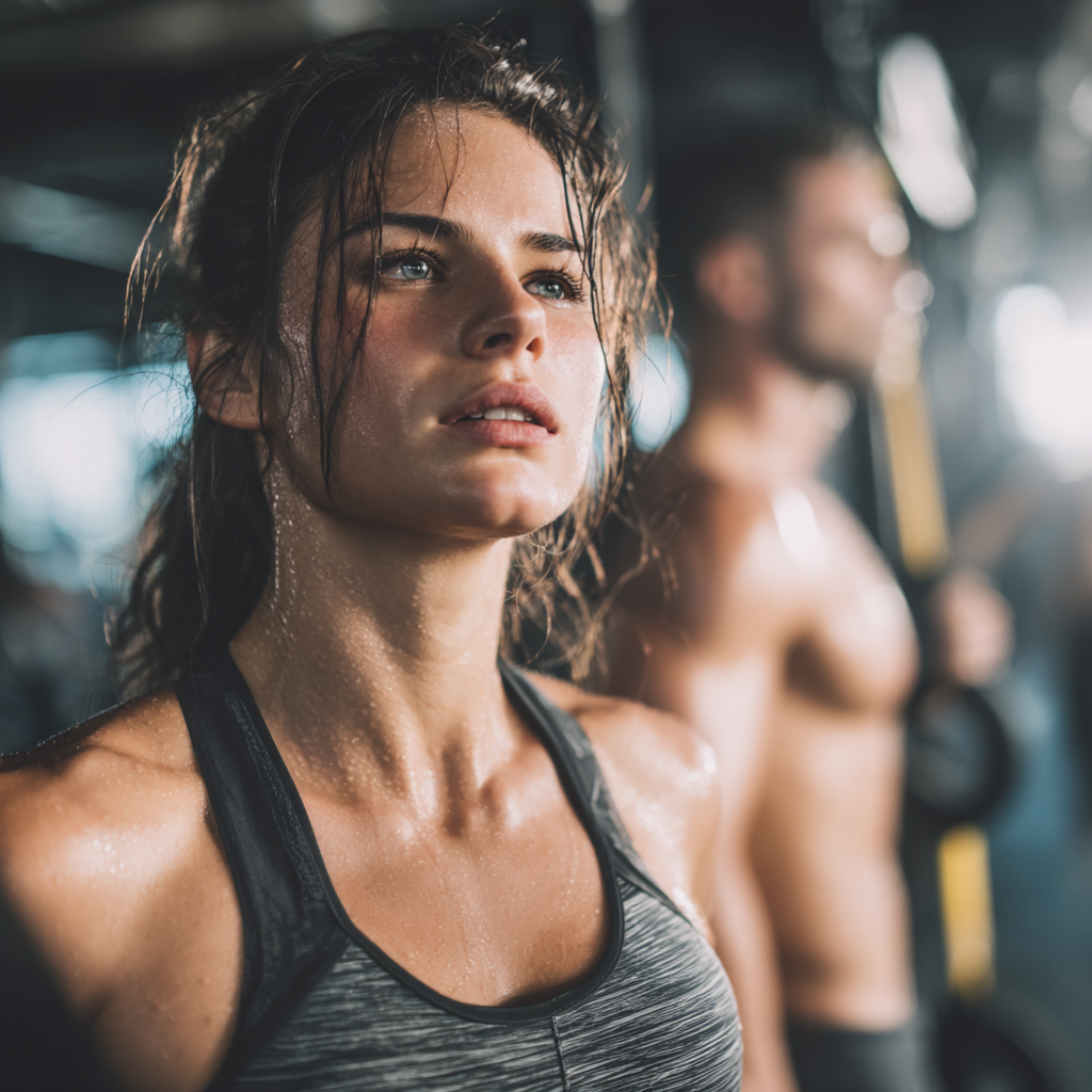 Diverse group of smiling Romanian adults of various ages showing improved fitness and vitality in a modern wellness center setting